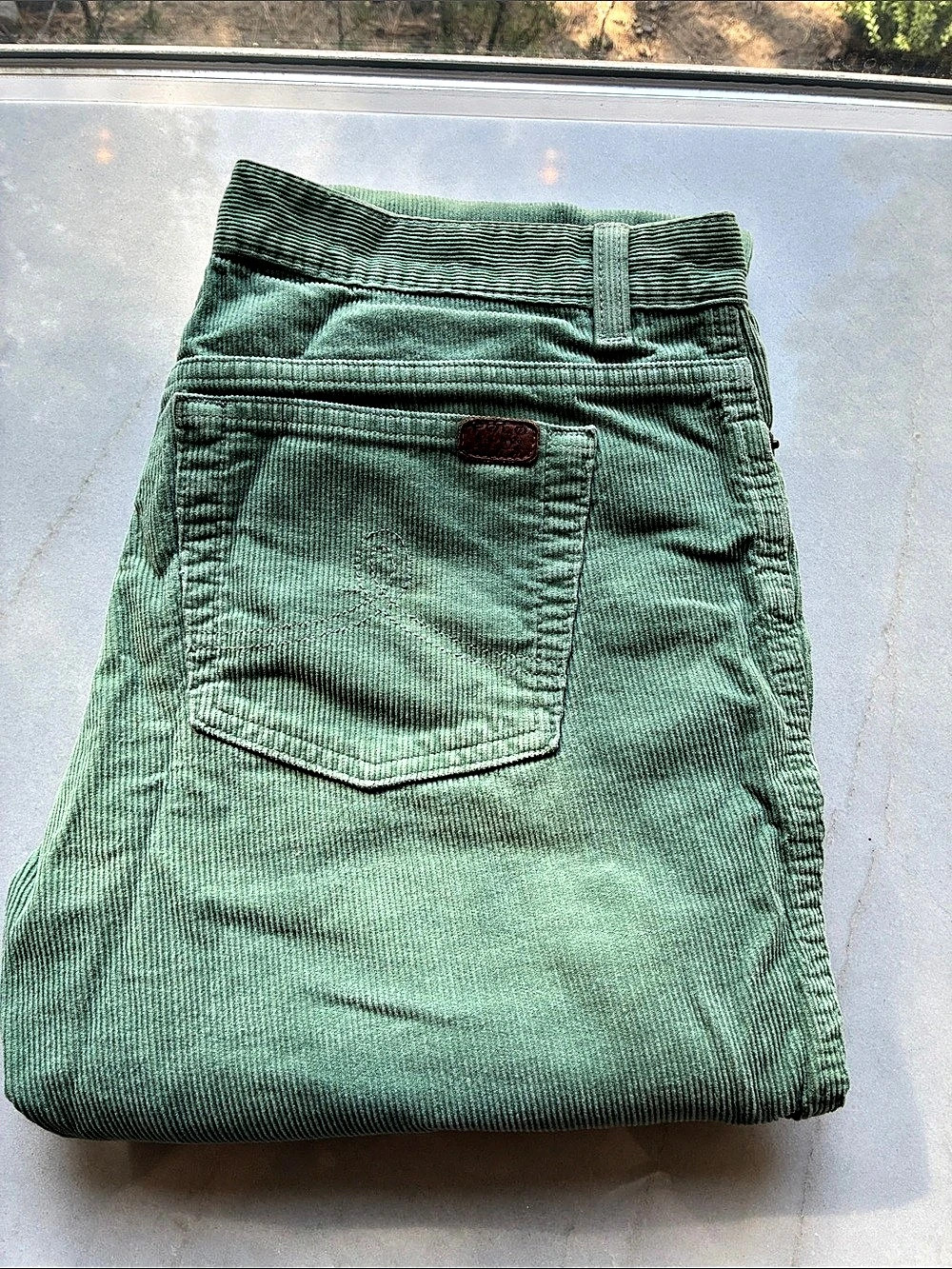 Vintage Ralph Lauren Women’s Mint Green Corduroy Pants.